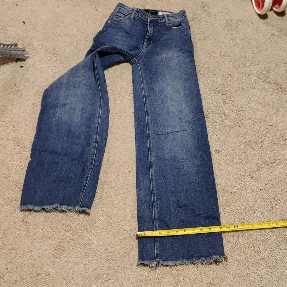 BCBGeneration High Rise Wide Leg Blue Denim Jeans 0/24 Y2K Cottagecore Vintage